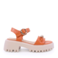 Sandale cu accesoriu metalic femei Enzo Bertini negre din piele 1399DS1284N
