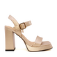 Sandale cu platou femei Enzo Bertini rose gold din piele cu toc 1399DS7051RA