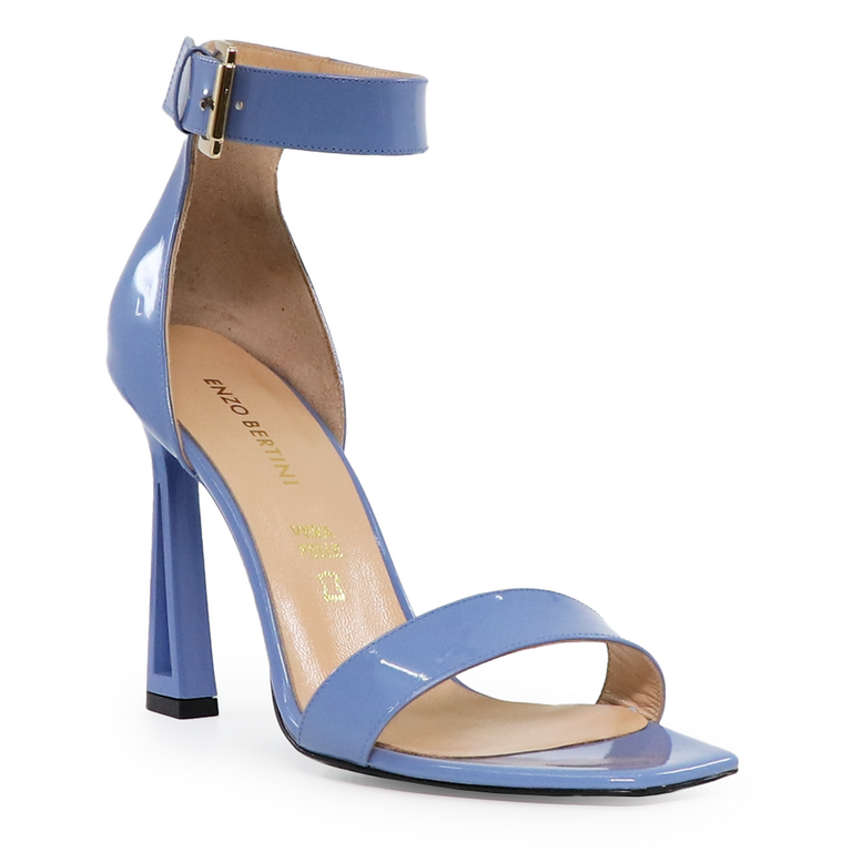 Sandale femei Enzo Bertini albastru deschis din piele lăcuită  1363DS4141LAZ
