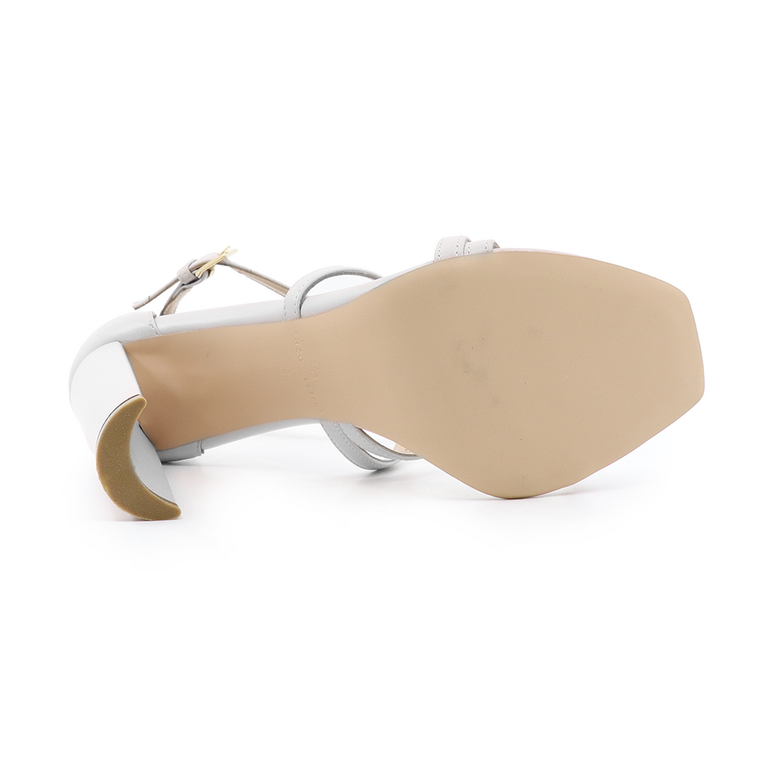 Sandale femei Enzo Bertini albe din piele 1363DS4156A