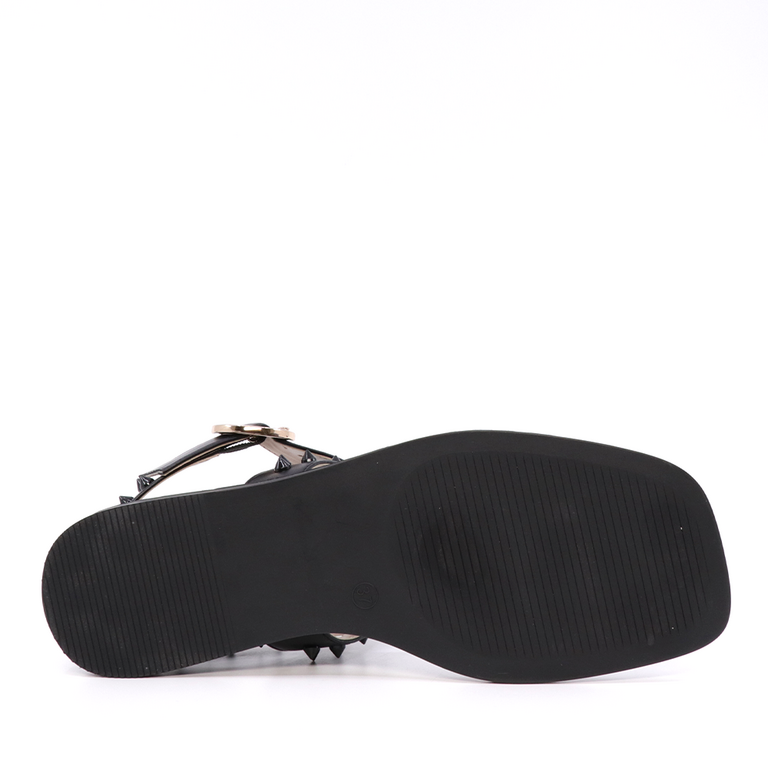 Sandale femei Enzo Bertini negre cu ținte 1245DS2407N