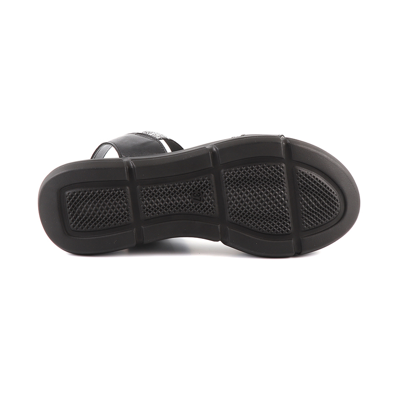 sandale femei enzo bertini negre din piele 1809ds14597n