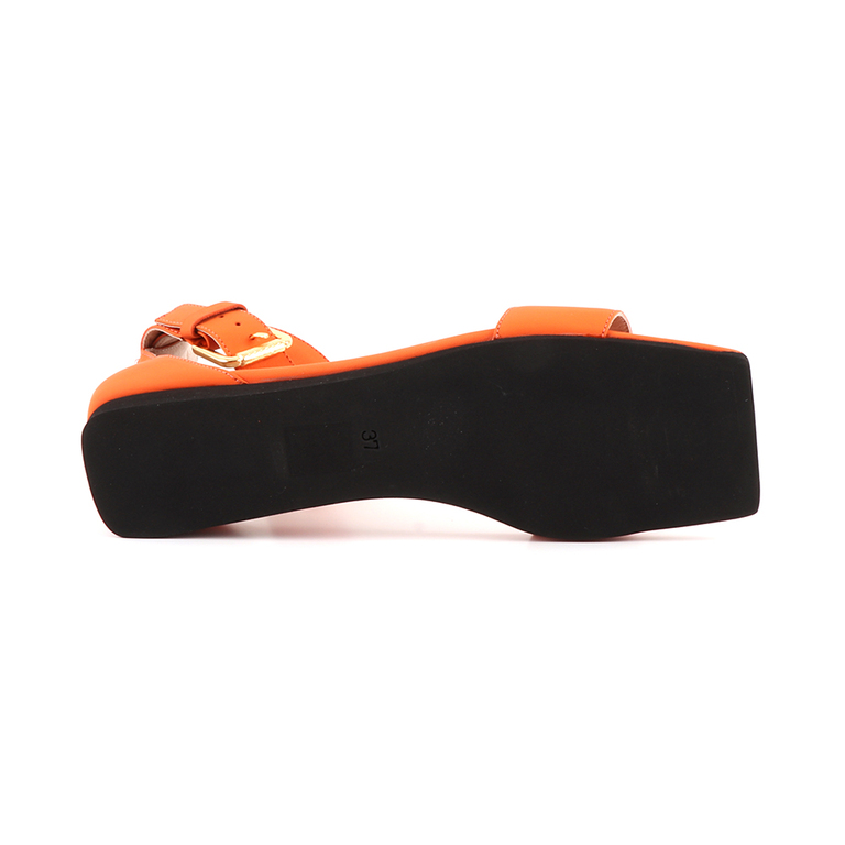 Sandale femei Enzo Bertini portocali din piele 2479DS1802PO