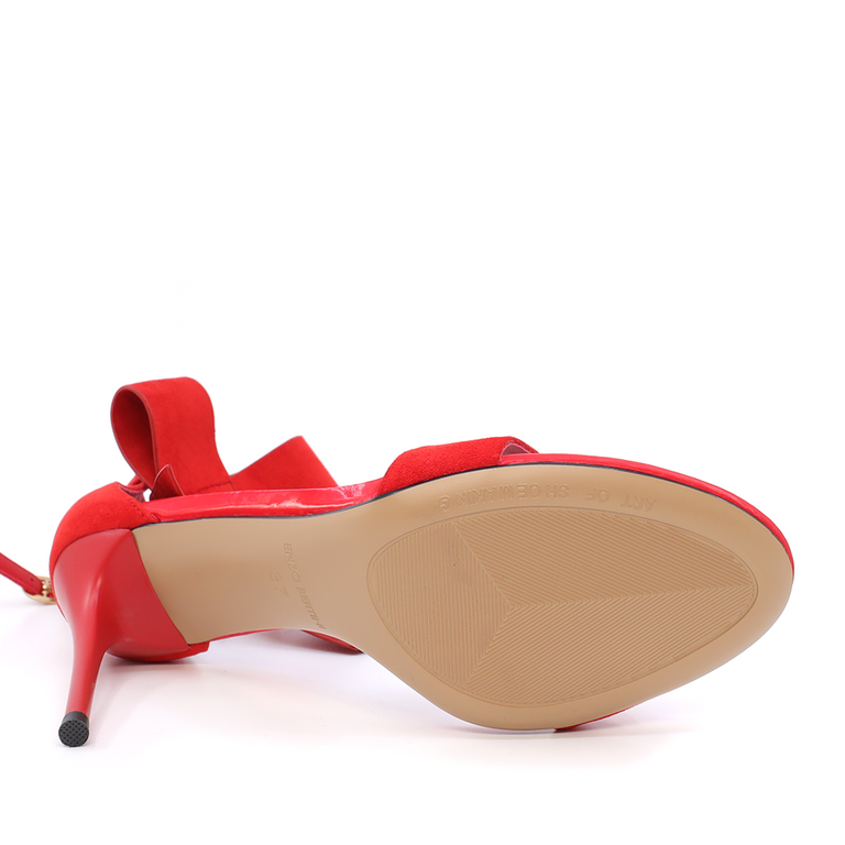 Sandale femei Enzo Bertini roșii cu toc înalt 3865DS210VR