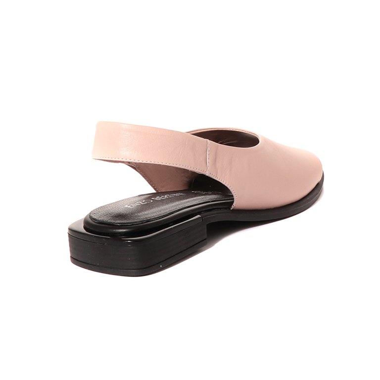 Sandale femei Enzo Bertini roz cu negru din piele 2581DS70907RO