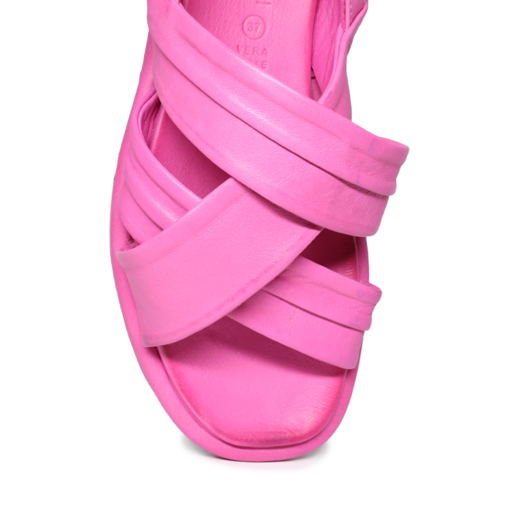 Sandale femei Enzo Bertini roz din piele 2595DS1202RO
