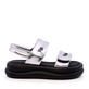 Sandale reglabile femei Enzo Bertini negre cu logo lateral 3869DS056N