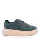Sneakers  Enzo Bertini negri din piele cu logo metalic 3869DP665N
