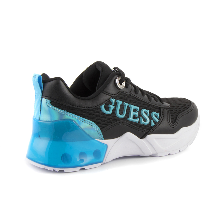 Sneakers femei Guess negru cu albastru electric 919DPS6TA2BL