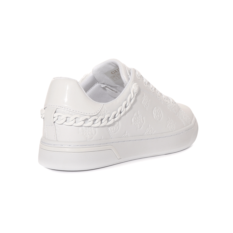 Pantofi sport femei Guess albi cu lanț la spate 911DP5RIYA