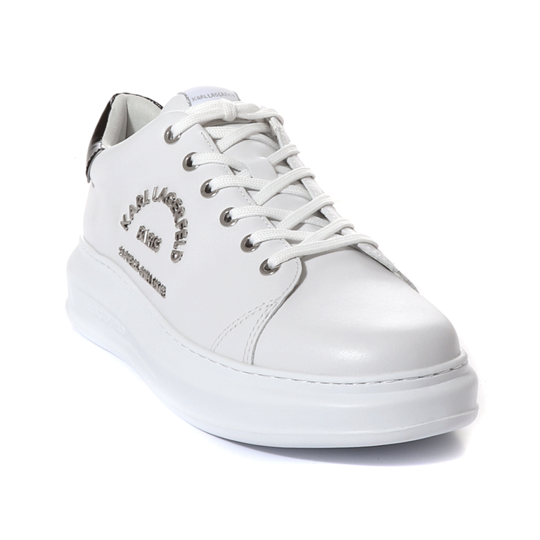 Pantofi bărbați KARL LAGERFELD  albi din piele 2052BP52539A