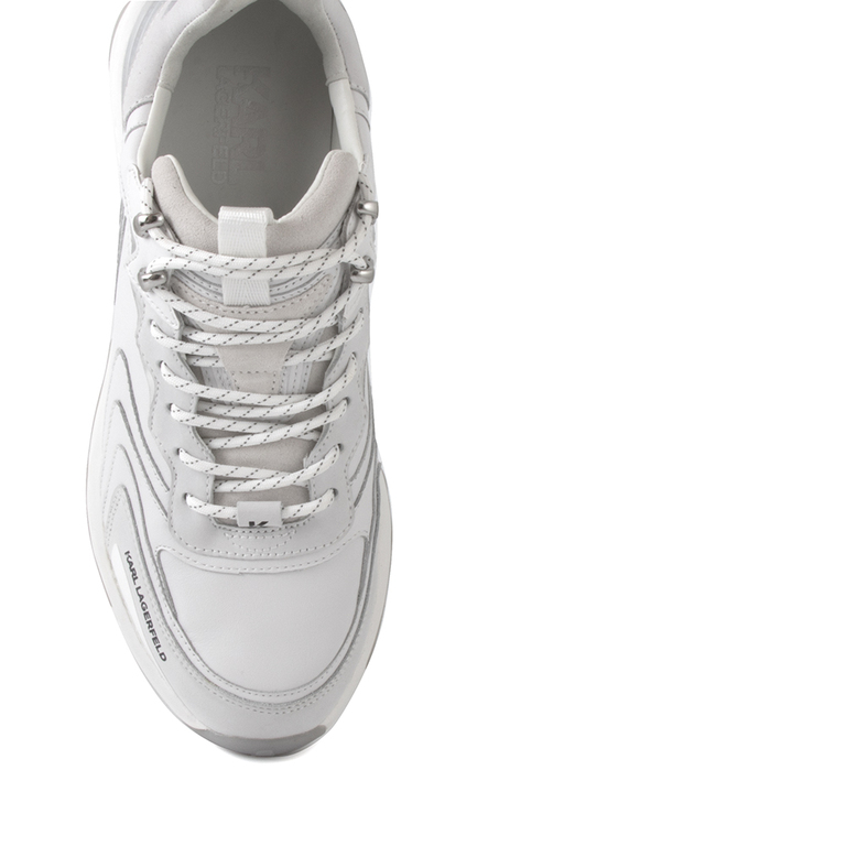 Pantofi sport bărbați Karl Lagerfeld albi din piele  2051BP52420A