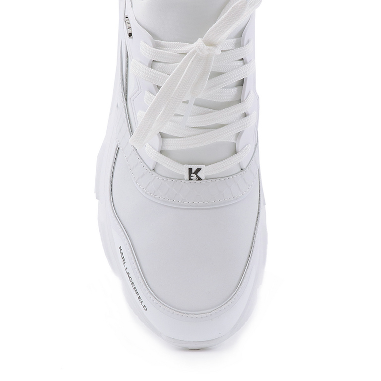Sneakers bărbați Karl Lagerfeld albi din piele 2053BP51623A 