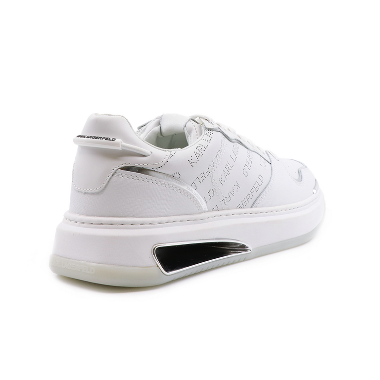 Sneakers bărbați Karl Lagerfeld albi din piele 2053BP52021A 