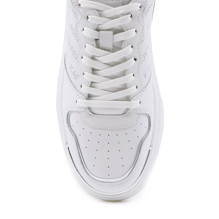 Sneakers bărbați Karl Lagerfeld albi din piele 2053BP52021A 