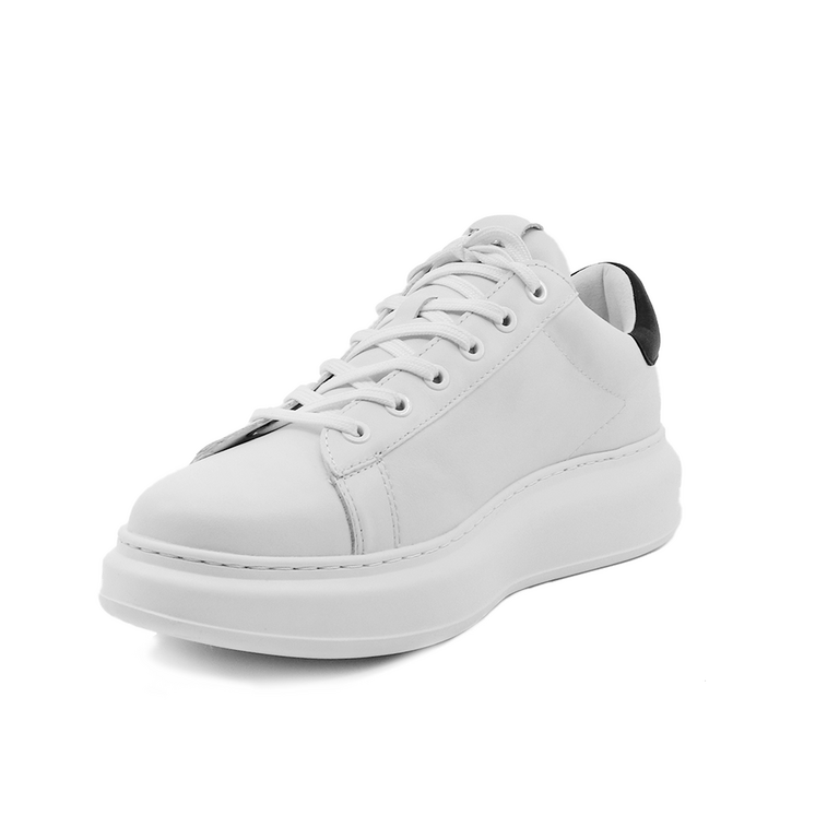 Sneakers bărbați Karl Lagerfeld albi din piele 2053BP52538A