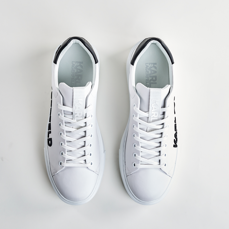 Sneakers bărbați Karl Lagerfeld albi din piele 2054BP52225A