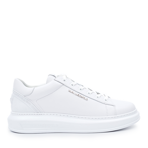 Sneakers bărbați Karl Lagerfeld albi din piele întoarsă și textil 2055BP52932A