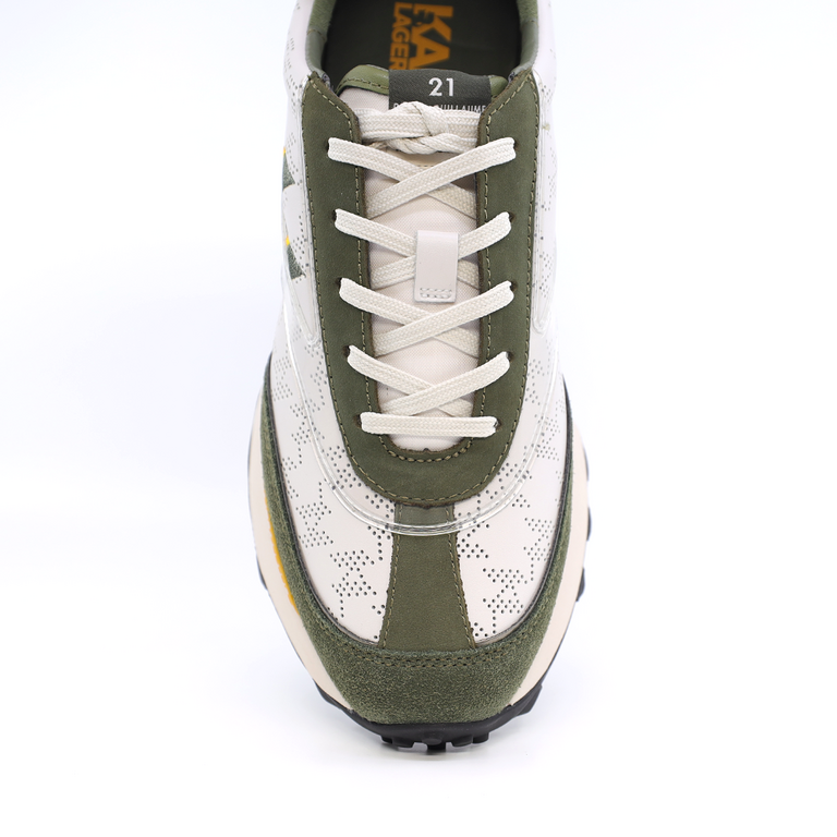 Sneakers bărbați Karl Lagerfeld kaki din piele 2055BP53916KA
