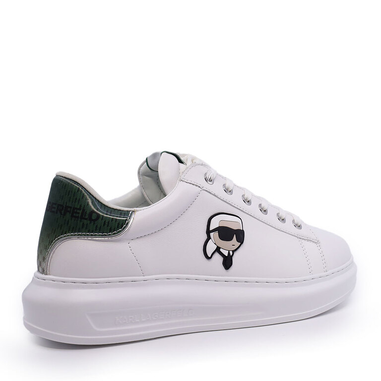 Sneakers bărbați Karl Lagerfeld Kapri Karl NFT albi din piele 2057BP52533A 