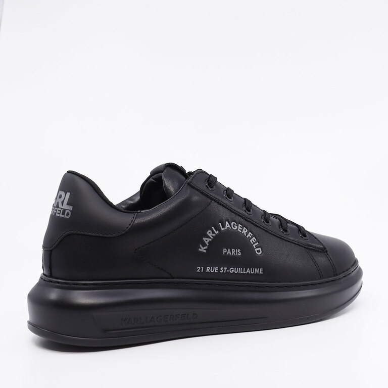 Sneakers bărbați Karl Lagerfeld Kapri Maison Karl negri din piele 2057BP52538N