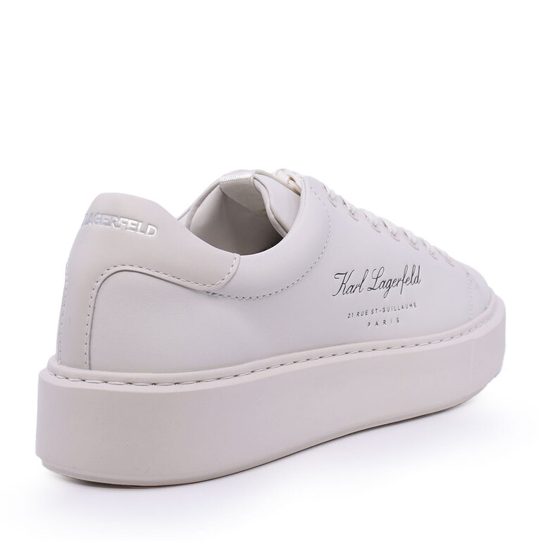 Sneakers bărbați Karl Lagerfeld Maxi Kup albi din piele 2057BP52223A