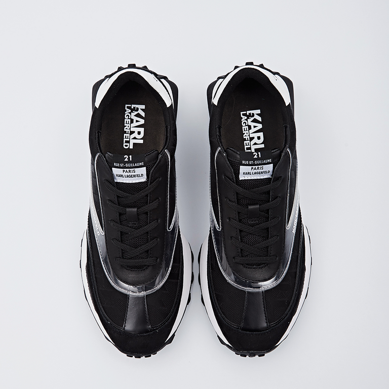 Sneakers bărbați Karl Lagerfeld negri din piele 2053BP53936N 