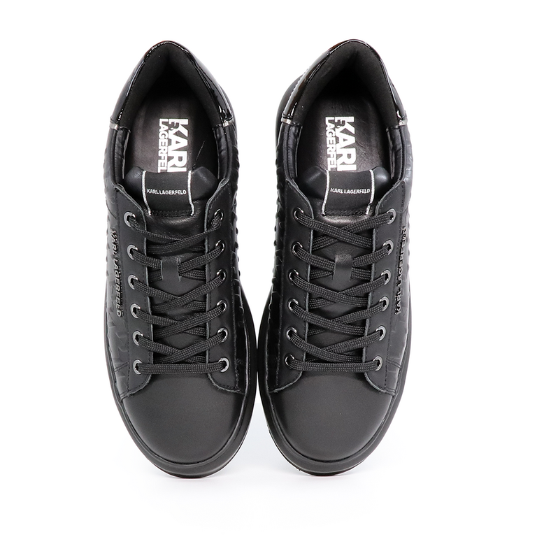 Sneakers bărbați Karl Lagerfeld negri din piele 2056bp52549n