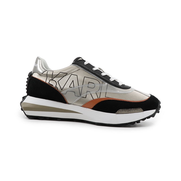 Sneakers bărbați Karl Lagerfeld taupe din piele 2053BP53937TA  