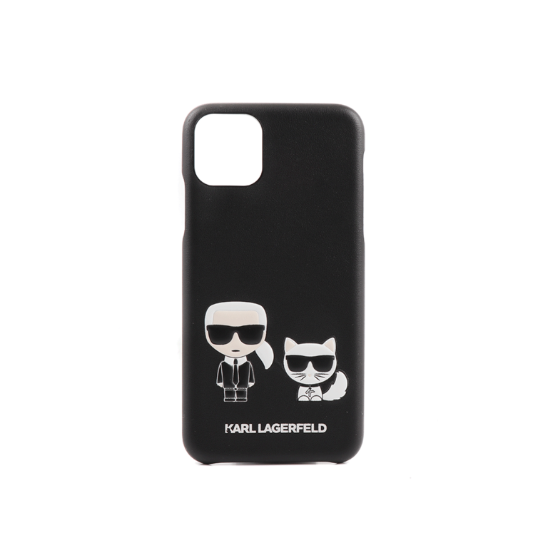 Husă Iphone 11 PRO Max Karl Lagerfeld neagră KARL & Choupette print 2061HUSA2022N