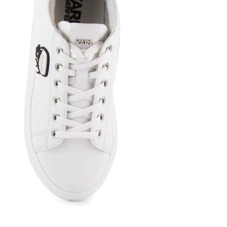 Pantofi sport femei Karl Lagerfeld albi din piele  2059dp62530a