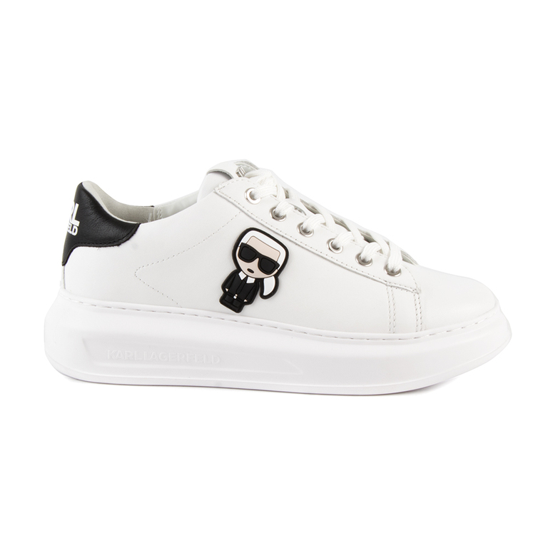 Pantofi sport femei Karl Lagerfeld albi din piele  2059dp62530a