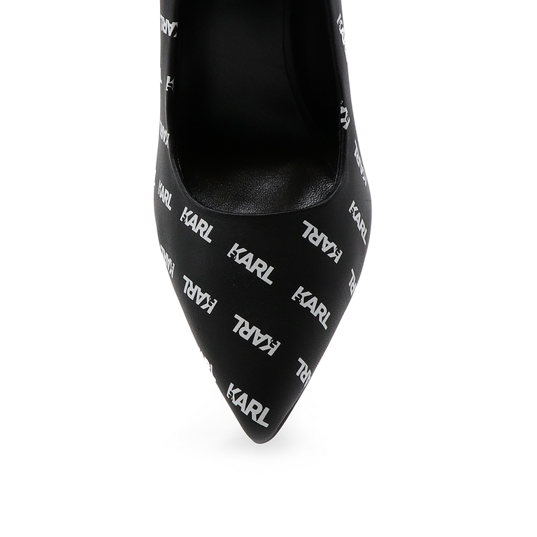 Pantofi femei Karl Lagerfeld negri cu toc 2053DP30914N