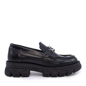 Pantofi loafers femei Karl Lagerfeld negri din piele 2055DP43820N