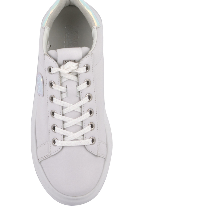 Pantofi sport femei Karl Lagerfeld albi din piele 2051dp62589a