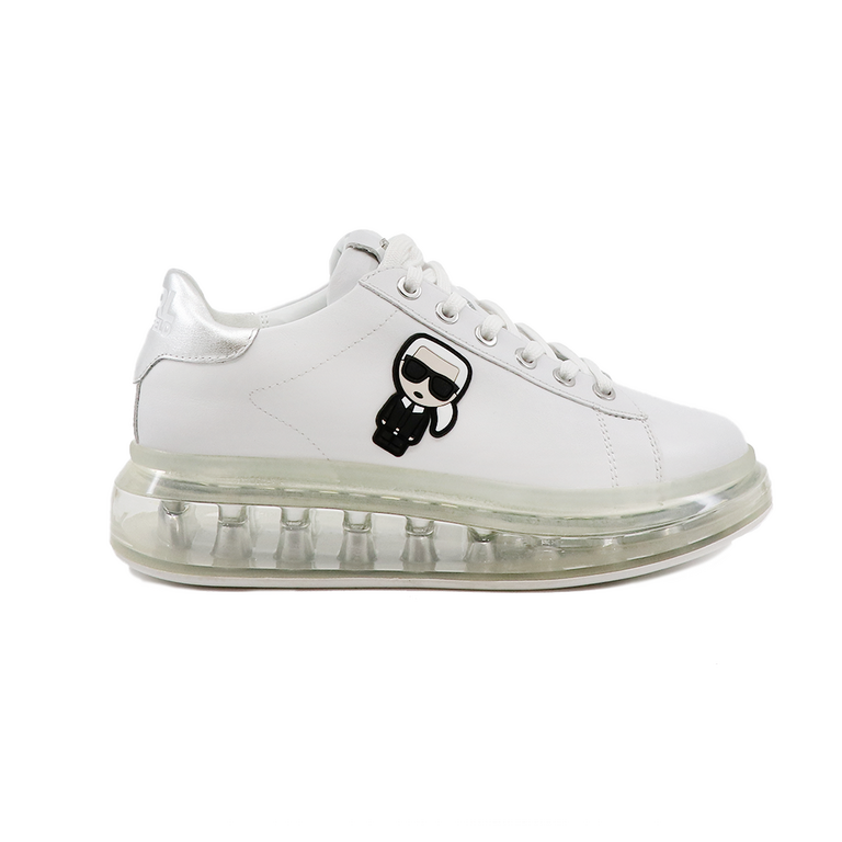 Sneakers femei Karl Lagerfeld albi din piele 2053DP62630A 