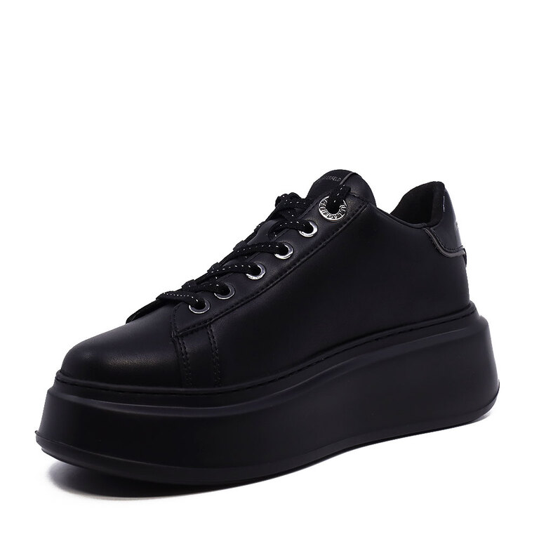 Sneakers femei Karl Lagerfeld Anakapri Signia negri din piele 2057DP63510N