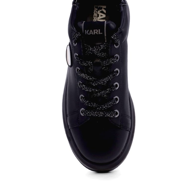 Sneakers femei Karl Lagerfeld KAPRI KUSHION Karl NFT Lo Lace negri din piele 2057DP62630N