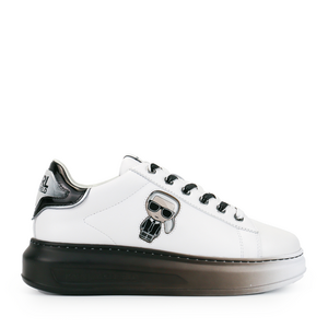 Sneakers femei Karl Lagerfeld negru cu alb din piele 2054dp62533a