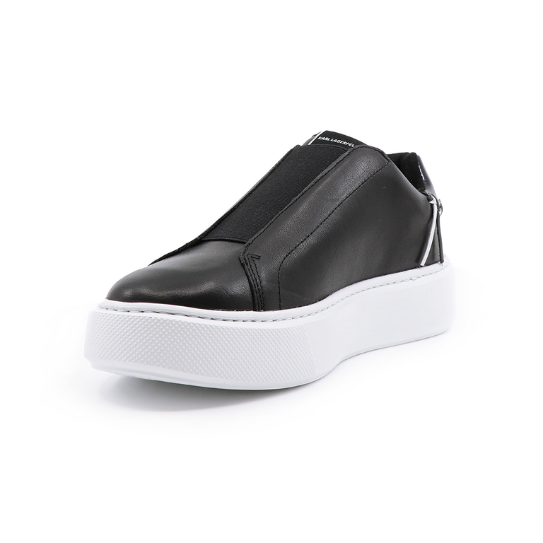 Sneakers femei Karl Lagerfeld slip-on negri din piele 2053DP62223N