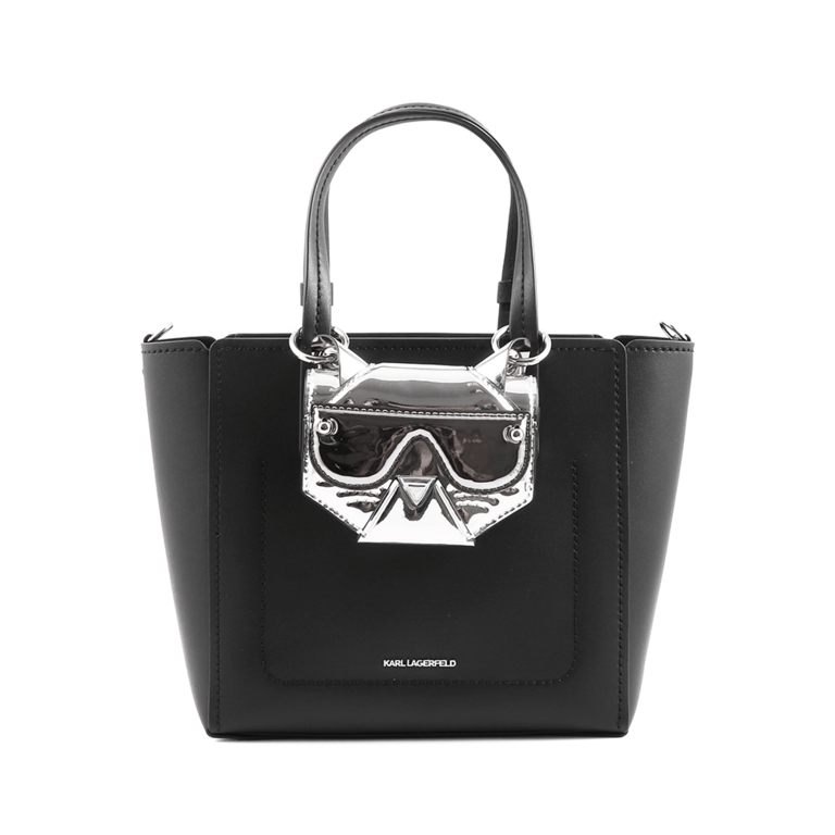 Poșetă shopper Karl Lagerfeld neagră cu accesoriu detașabil 2061POSP3007N