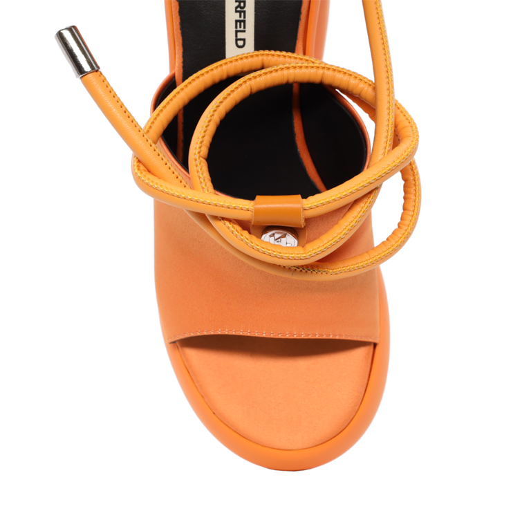 Sandale femei Karl Lagerfeld  Astragon Hi portocalii din textil 2055DS33725PO