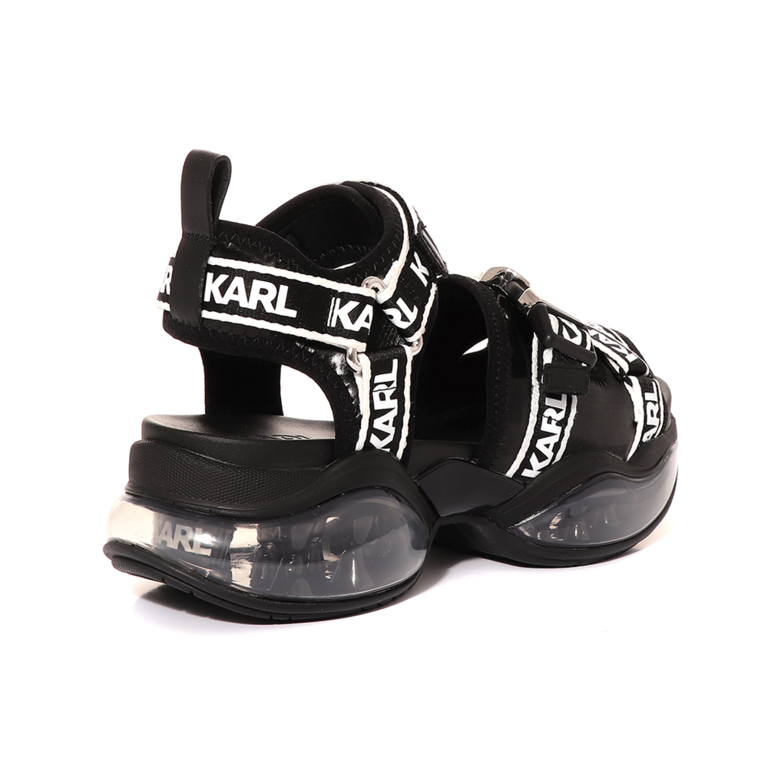 Sandale femei Karl Lagerfeld negre cu talpă transparentă 2051DS62705N