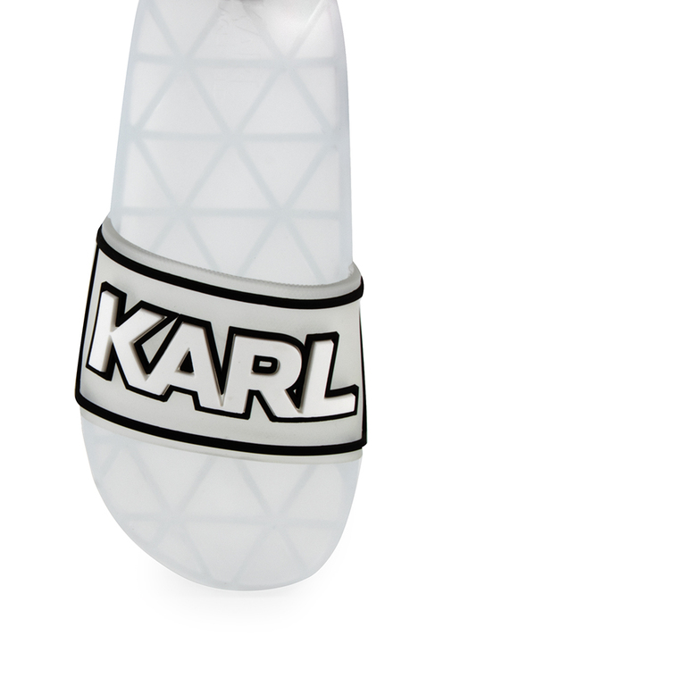 Slapi femei Karl Lagerfeld albi 2059DSL80710A