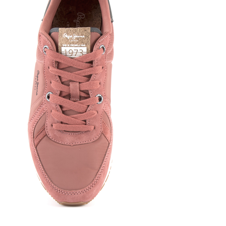 Pantofi barbati Pepe Jeans roz somon din piele intoarsa 3197bp30511vsa