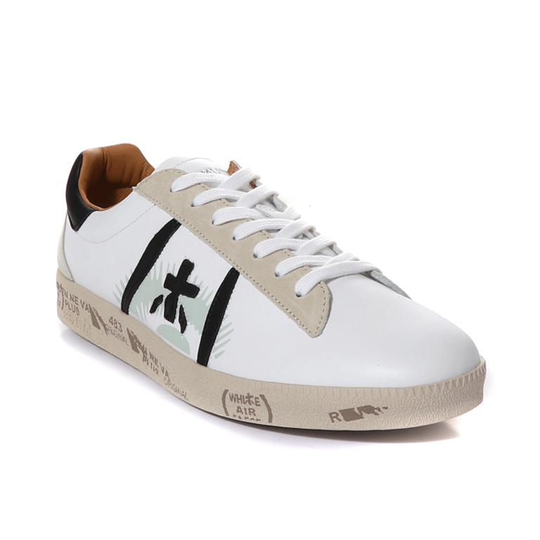 Pantofi sport bărbați Premiata Andy albi din piele 1692BP5421A  