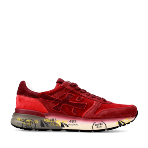 Sneakers bărbați Premiata Mick roșu închis din piele întoarsă 1690BP7862R