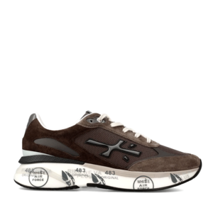 Sneakers bărbați Premiata Moe Run maro din piele întoarsă și textil 1690BP6446M