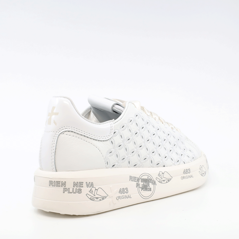 Sneakers femei Premiata Belle albi din piele 1695DPF6283A