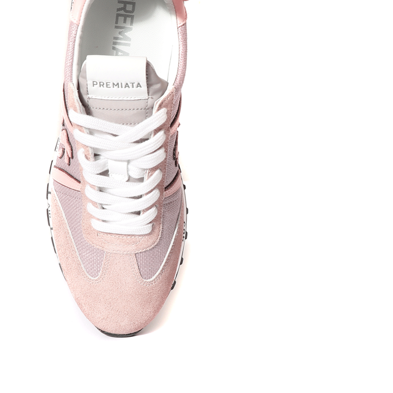 Pantofi sport femei Premiata Lucy-D roz din piele întoarsă 1691DP5102VRO
